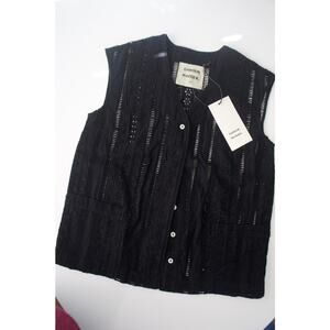 Damson Madder Black Alys Sleeveless Vest/Top – Size 10 (NWT)